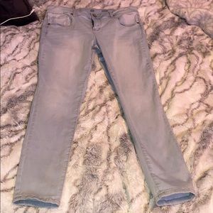 light blue jeggings